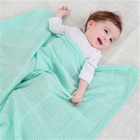 New cotton knit have been baby blanket wrapped in swaddling clothes ...