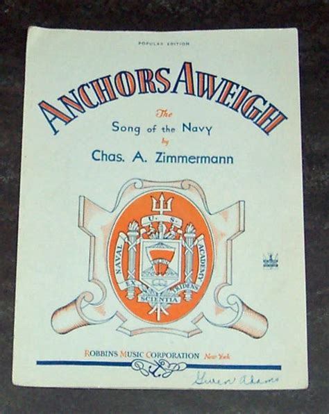 Anchors Aweigh (Song Of The Navy) 1942 Sheet Music | eBay