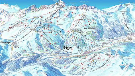 St. Anton ski map