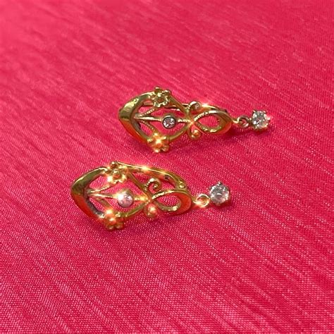 Antique 18k Gold Diamond Earrings - Etsy