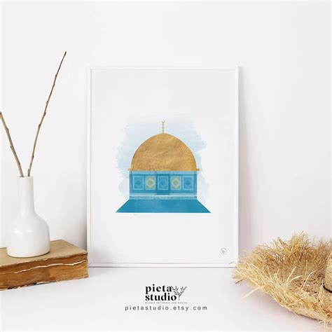 Masjid Al Aqsa Palestine illustration wall poster to decorate your home ...