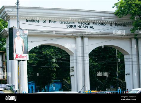 KOLKATA, INDIA - Jul 10, 2021: The IPGME&R and SSKM Hospital Kolkata during the covid pandemic ...