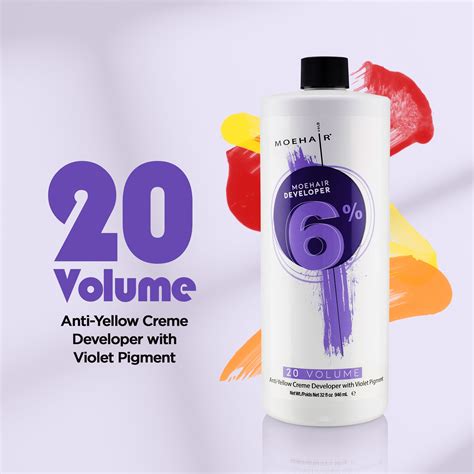 Moehair Peroxide Developer Crème 6% Hydrogen Peroxide for hair color ...