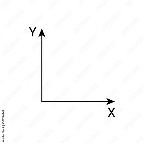 Horizontal and vertical axis in mathematics Stock Vector | Adobe Stock