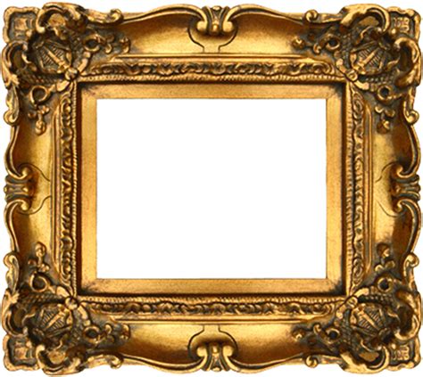 Fancy Gold Frame Png Transparent