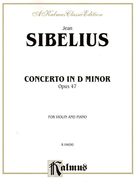 Sibelius Violin Concerto Sheet Music