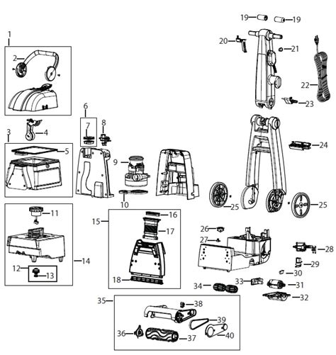 Bissell Big Green Machine 10N2 86T3 BG10 Parts List & Schematic | USA Vacuum