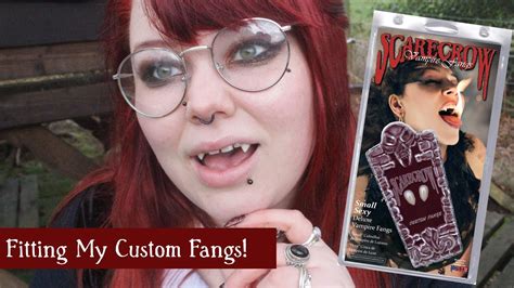 Scarecrow Custom Small Fangs Review - Fitting the Fangs - YouTube