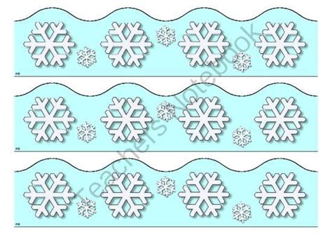 Print Your Own Display Border - Snowflakes from Primary Classroom Resources on TeachersNotebook ...