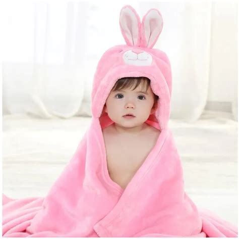 2015 Flannel Animal Hooded Baby Bathrobe Baby Girl Boy Infant Bath robe ...