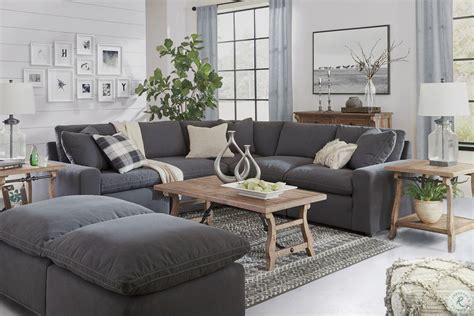 Sectionals | Grey couch living room, Couches living room, Dark grey couch living room