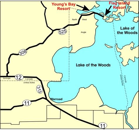 Map Of Lake Of The Woods Minnesota - Agatha LaVerne