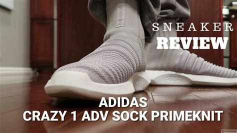 Adidas Crazy 1 ADV Sock Primeknit Review (Grey) - YouTube