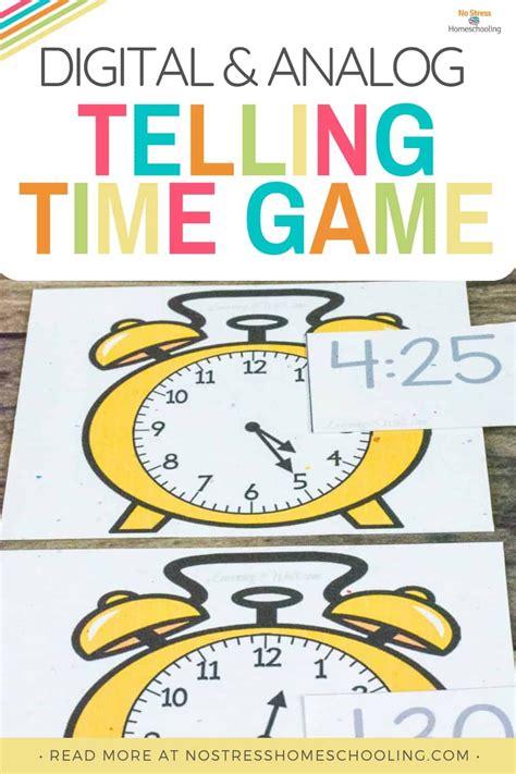 Looking for a fun telling time game for your kids? Use these analog and ...