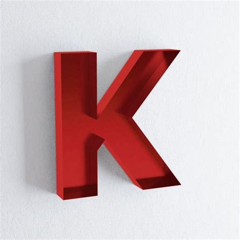 wall letters K sign letter K wall decor / metal wall by Metalya