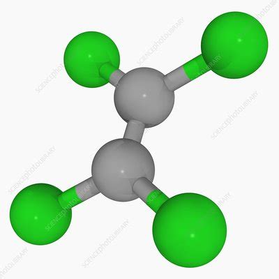 Tetrachloroethylene molecule - Stock Image - F004/6680 - Science Photo ...