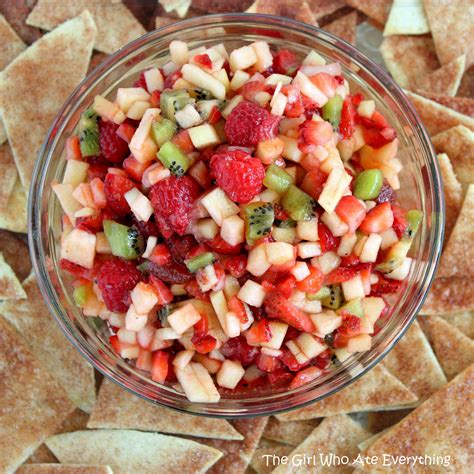 Fruit Salsa With Baked Cinnamon Chips