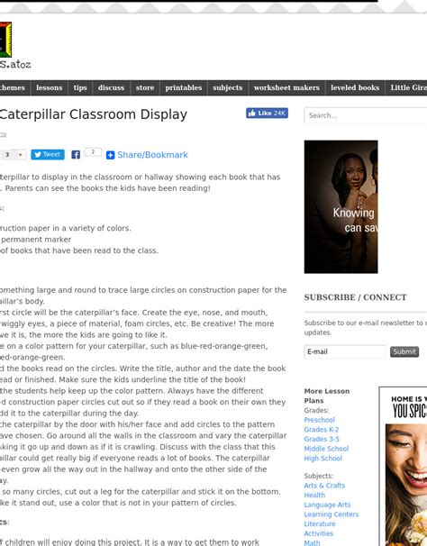 Book Caterpillar Lesson Plan for Kindergarten - 5th Grade | Lesson Planet