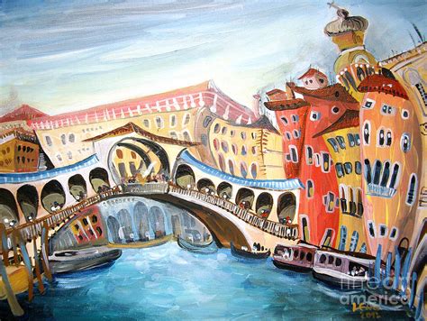 Ponte di Rialto Painting by Lucia Chocholackova | Fine Art America