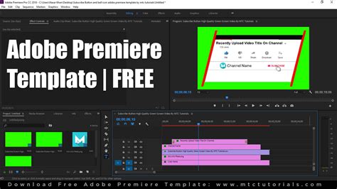 Download Free Subscribe Button and Bell Icon Intro - Adobe Premiere Project - MTC TUTORIALS
