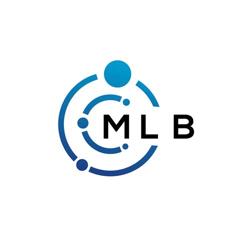 MLB letter technology logo design on white background. MLB creative ...