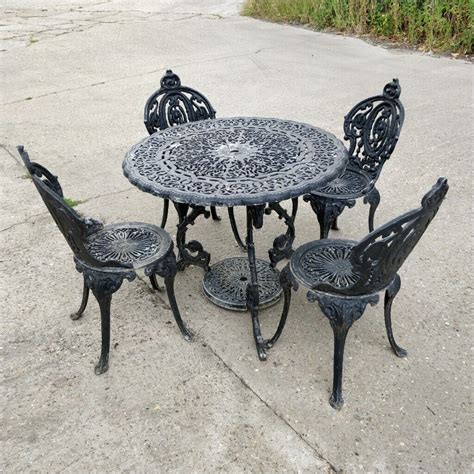 Vintage Cast Iron Patio Table And Chairs - Image to u