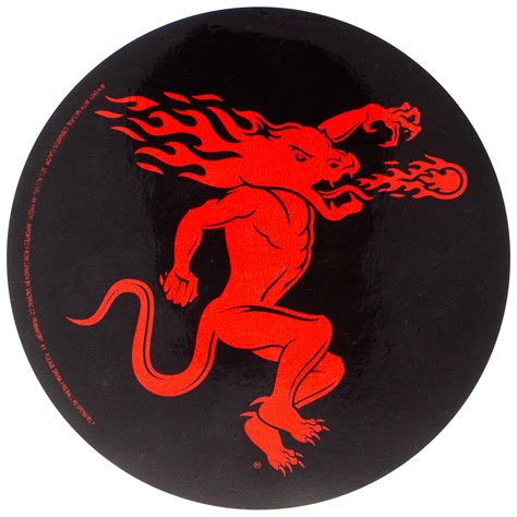 Fireball Whisky Dragon Logo Circle Bumper Sticker