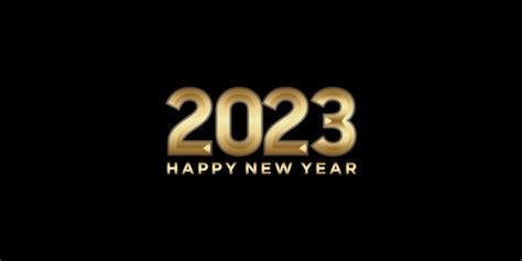 Premium Vector | New year 2023 logo design in gold color