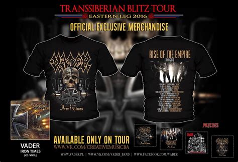 NEW official VADER merchandise during TRANSSIBERIAN BLITZ TOUR 2016 ...