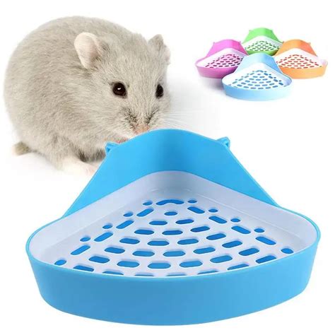 Misterolina Plastic Hamster Toilet Rabbit Litter Tray Small Animal Portable Travel Indoor Corner ...