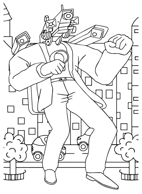 21 Titan Cameraman Coloring Pages - ColoringPagesOnly.com