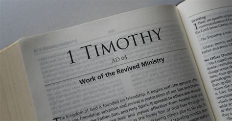 What is the Book of Timothy About? - As It Is in Heaven