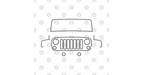 Jeep Wrangler outline graphic (black) - Jeep - Long Sleeve T-Shirt ...