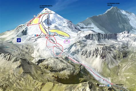 Summer skiing France in the Alps : Tignes, the glacier skiing during summer