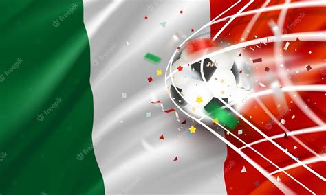 Premium Vector | The ball in the soccer net goal vector concept with flag of mexico 3d vector ...