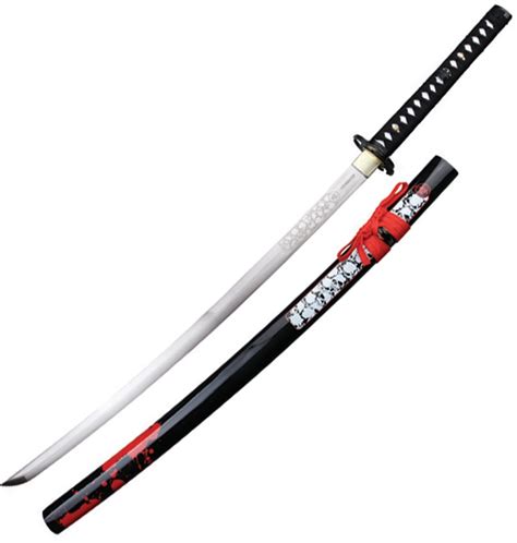 Handforged Samurai Sword - Black/Red