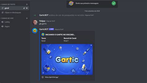 Gartic bot discord commands