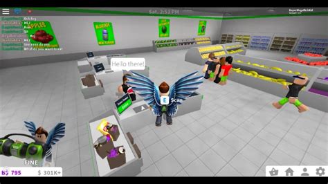 SuperMegaRichKid Roblox Bloxburg Cashier Job - YouTube