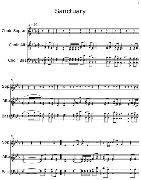 Sanctuary - Sheet music for Choir Aahs