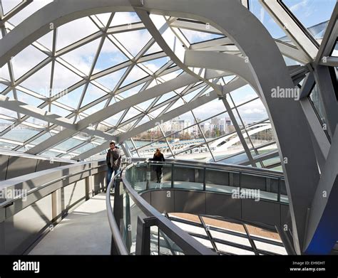 Interior View along high level walkway. Musée des Confluences, Lyon ...