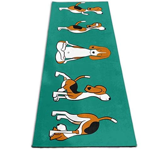 Cute Dogs Yoga Funny Posture Yoga Mat Non Slip Exercise Mats for Home ...