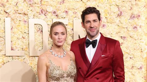 Emily Blunt and John Krasinski Enjoy Date Night at 2024 Golden Globes ...