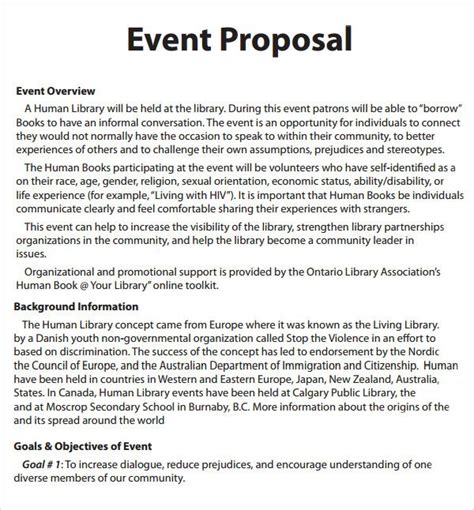 Event Proposal Template - 6 Free PDF,DOC Download | Event proposal ...