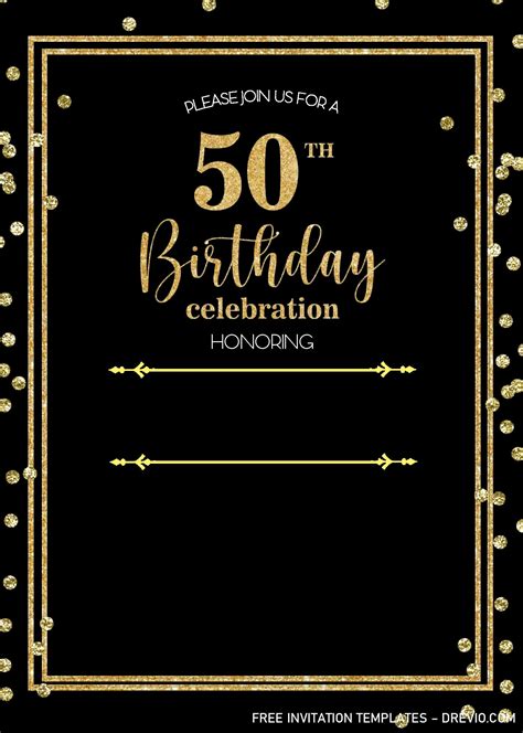 50Th Birthday Invitation Templates Free