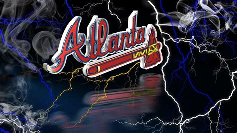 Braves Atlanta With Smoke And Lightning Background Hd - vrogue.co