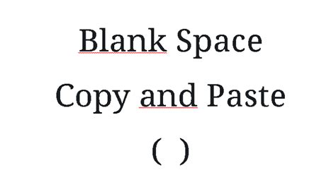 Blank Space Copy and Paste – Psfont tk