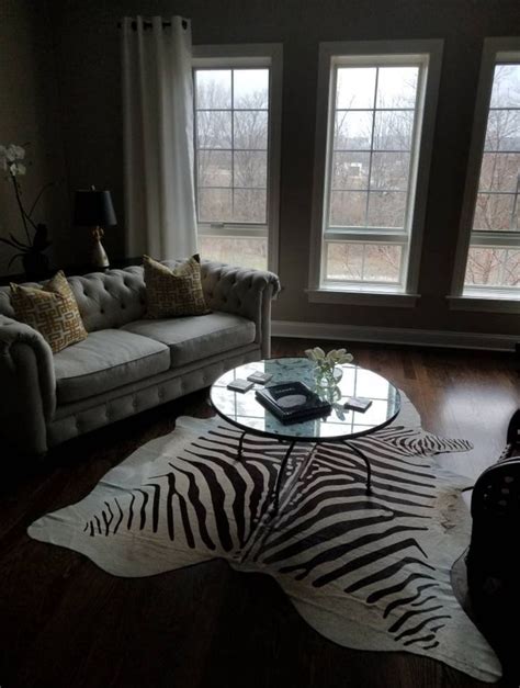 Zebra print cowhide rug photo shared by one of our happy clients. # ...