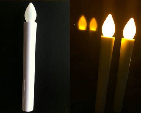 10pcs/lot Flameless AAA Battery Operated Wax Dipped LED Taper Candles light wedding/party/home ...