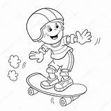 Skateboard Coloring Page sketch template