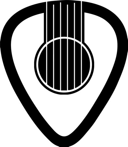 Sound Tattoo Picks Guitar Pick Acoustic Hole Clipart - Logo Pick Guitar ...